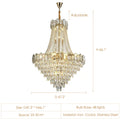 Foyer Staircase Chandelier Luxury K9 Crystal Ceiling Light For Living Room / Hallway-Momo Lighting