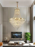 Foyer Staircase Chandelier Luxury K9 Crystal Ceiling Light For Living Room / Hallway-Momo Lighting