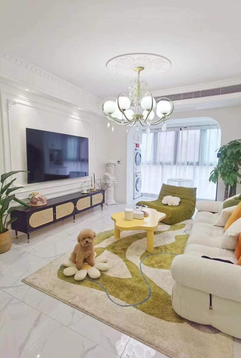 French Modern Minimalist Cream Style Dome Chandelier for Living Room/Bedroom-Momo Lighting