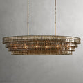 Ghiaccio Glass Oval Chandelier 54