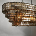 Ghiaccio Glass Oval Chandelier 54