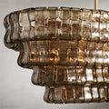 Ghiaccio Glass Oval Chandelier 54