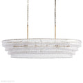 Ghiaccio Glass Oval Chandelier 54