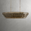 Ghiaccio Oval Art Glass Chandelier For Kitchen Dining Room 54