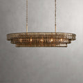 Ghiaccio Oval Art Glass Chandelier For Kitchen Dining Room 54