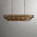 Ghiaccio Oval Art Glass Chandelier For Kitchen Dining Room 54