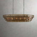 Ghiaccio Oval Art Glass Chandelier For Kitchen Dining Room 54