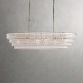 Ghiaccio Oval Art Glass Chandelier For Kitchen Dining Room 54