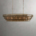 Ghiaccio Oval Art Glass Chandelier For Kitchen Dining Room 54