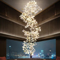 Ginkgo Leaf Ceramics Large Chandelier 110'' 118'' 157''H-Momo Lighting