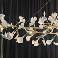 Ginkgo Leaf Ceramics Large Chandelier 110'' 118'' 157''H-Momo Lighting