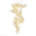 Ginkgo Leaf Ceramics Large Chandelier 110'' 118'' 157''H-Momo Lighting