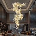 Ginkgo Leaf Ceramics Large Chandelier 110'' 118'' 157''H-Momo Lighting