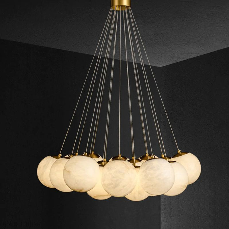 Givarna Alabaster Multi-lights Chandelier-Momo Lighting