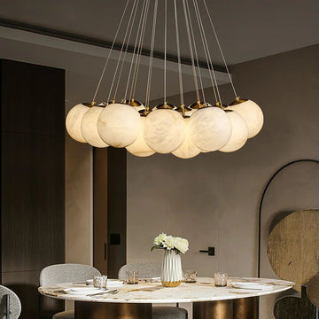 Givarna Alabaster Multi-lights Chandelier-Momo Lighting
