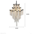 Gladys Aluminum Chain Tassel Stream Chandelier-Momo Lighting