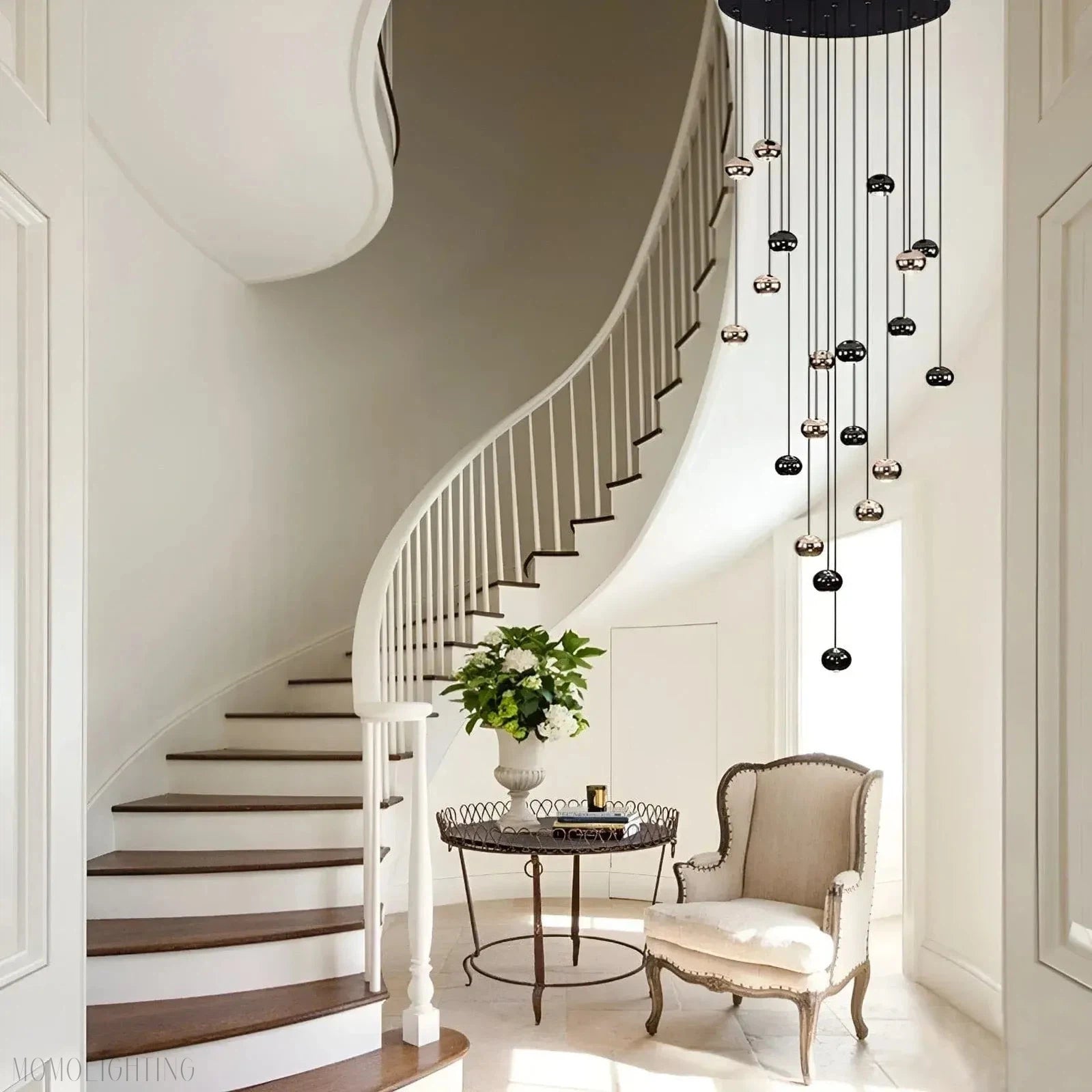 Glass Foyer & Staircase Chandelier-Momo Lighting