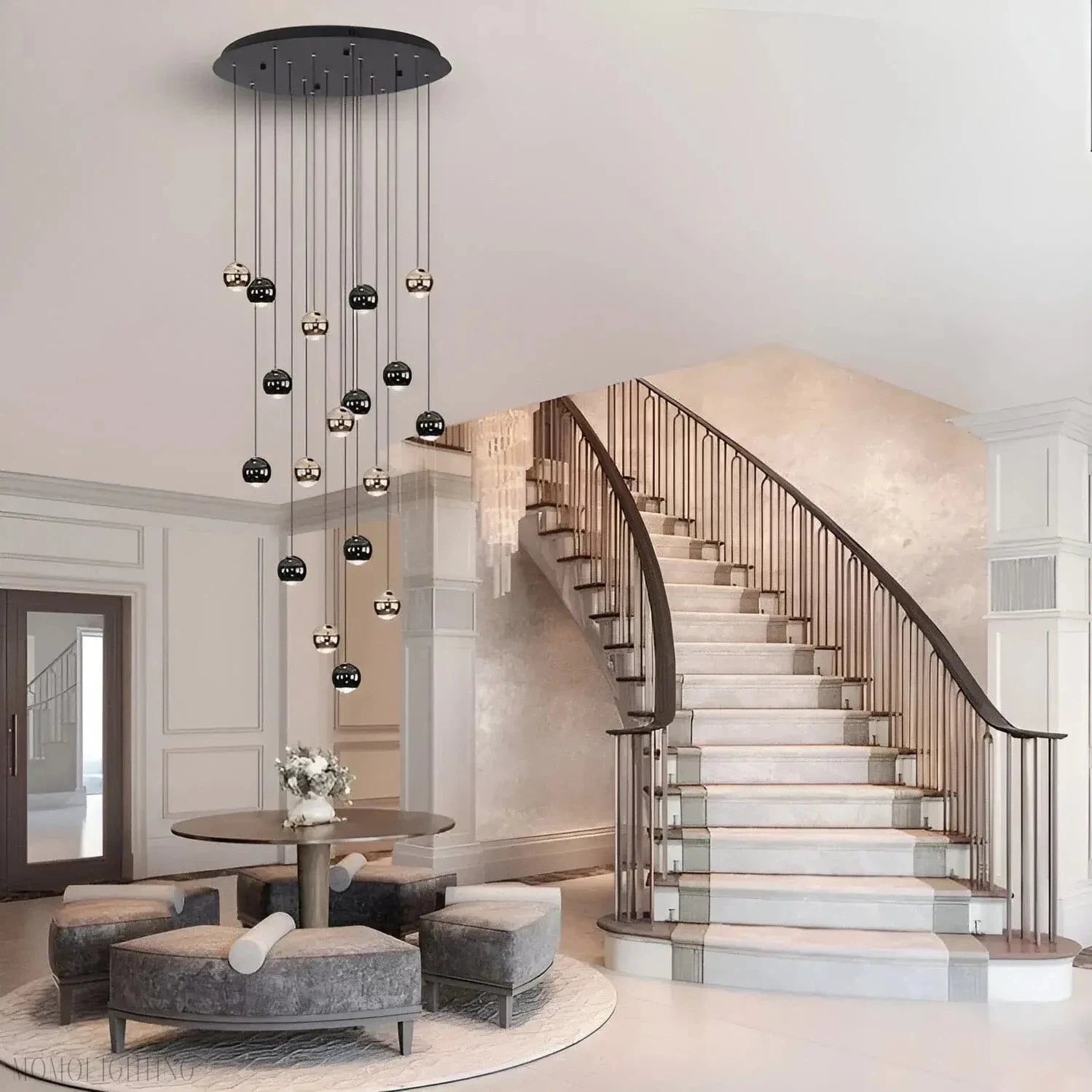 Glass Foyer & Staircase Chandelier-Momo Lighting