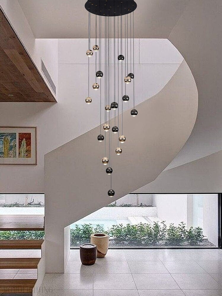 Glass Foyer & Staircase Chandelier-Momo Lighting