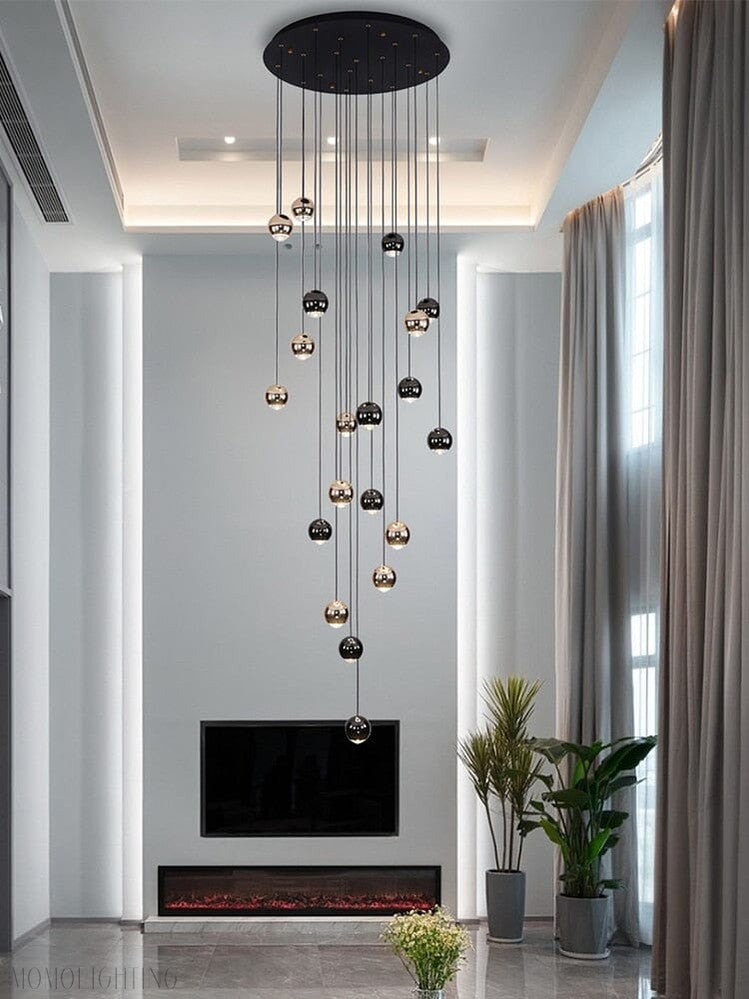 Glass Foyer & Staircase Chandelier-Momo Lighting