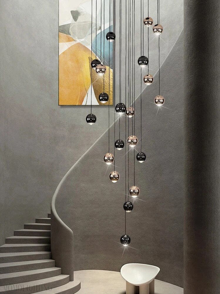 Glass Foyer & Staircase Chandelier-Momo Lighting
