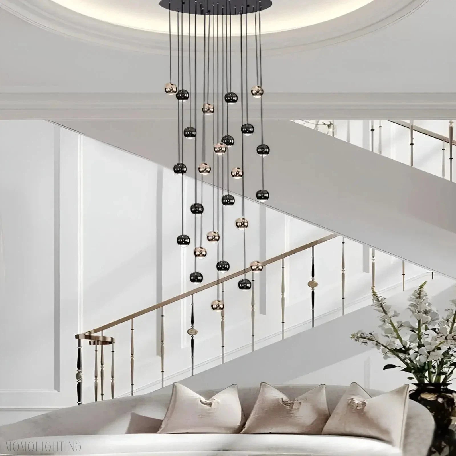 Glass Foyer & Staircase Chandelier-Momo Lighting