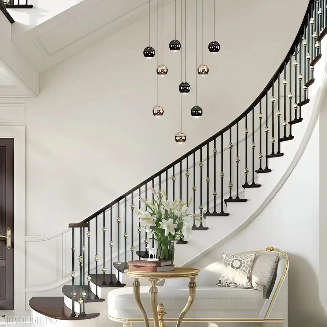 Glass Foyer & Staircase Chandelier-Momo Lighting
