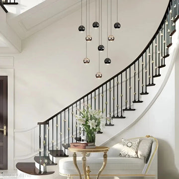 Glass Foyer & Staircase Chandelier-Momo Lighting