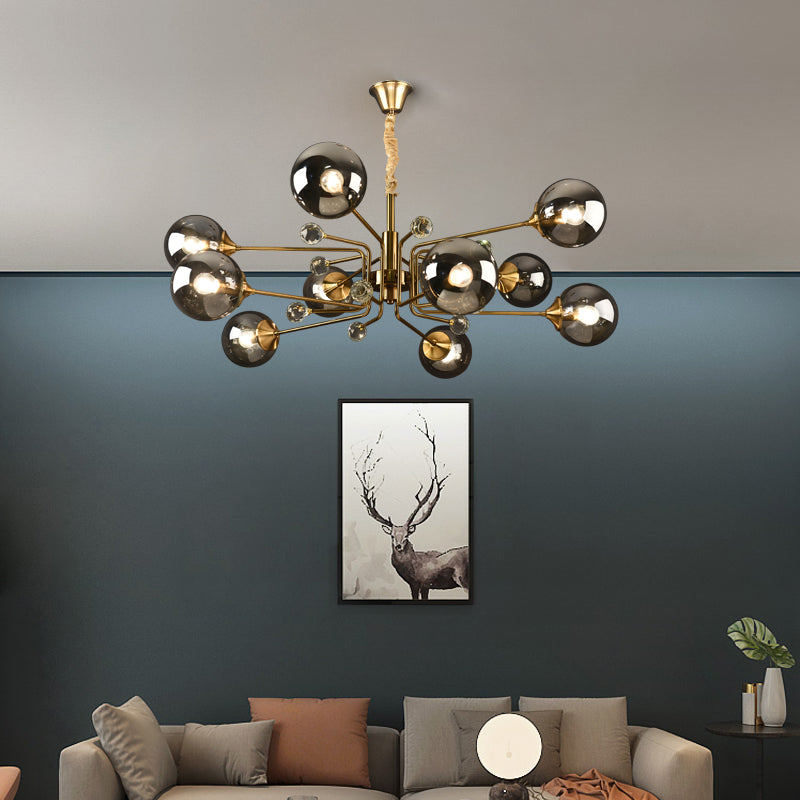 Glass Globes Chandelier|Sputnik Ceiling Fixtures Light|Magic Bean Mid Century Pendant-Momo Lighting