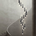 Golden/Black LED Hanging Meteor Rain Staircase Chandelier-Momo Lighting