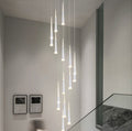 Golden/Black LED Hanging Meteor Rain Staircase Chandelier-Momo Lighting