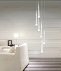 Golden/Black LED Hanging Meteor Rain Staircase Chandelier-Momo Lighting