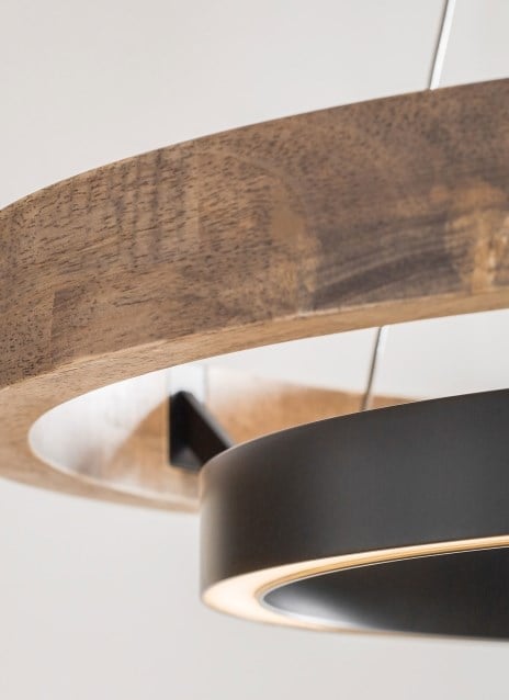 Grace Brass and Wood Chandelier 24" 30'' 36'' 48" 65''D-Momo Lighting