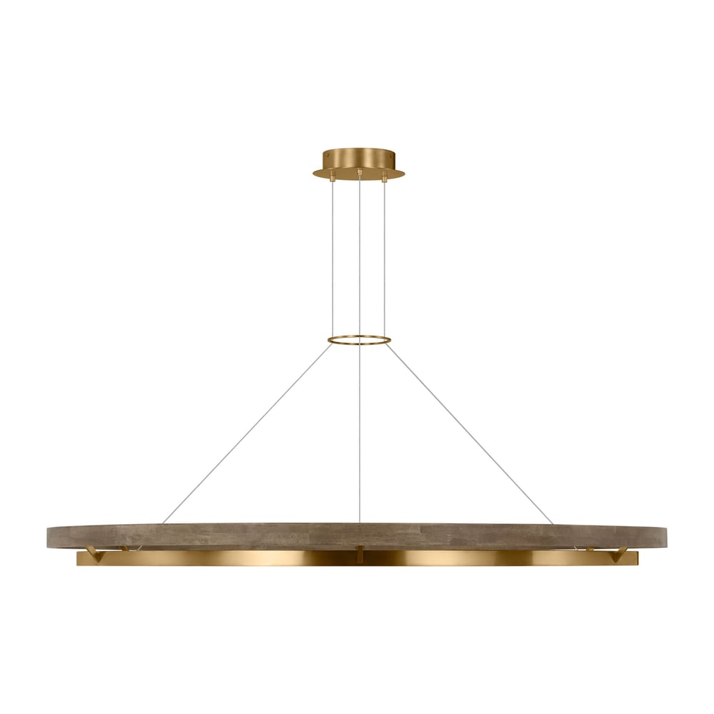 Grace Brass and Wood Chandelier 24" 30'' 36'' 48" 65''D-Momo Lighting