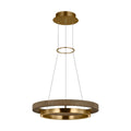 Grace Brass and Wood Chandelier 24