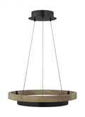 Grace Brass and Wood Chandelier 24