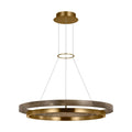 Grace Brass and Wood Chandelier 24