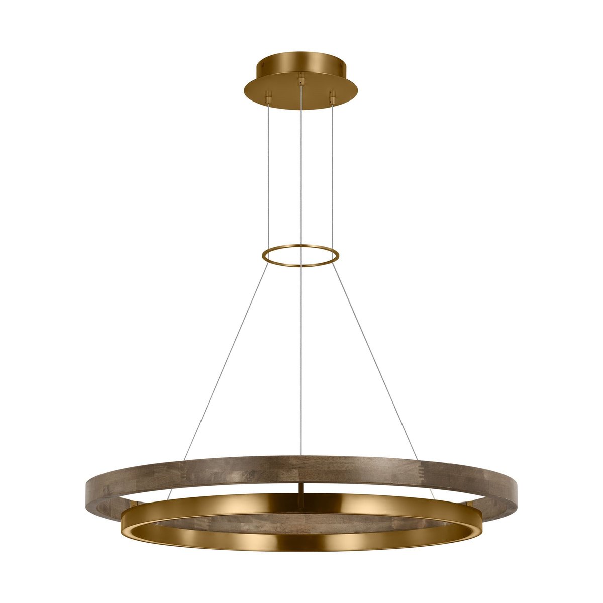 Grace Brass and Wood Chandelier 24" 30'' 36'' 48" 65''D-Momo Lighting