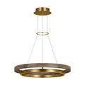 Grace Brass and Wood Chandelier 24