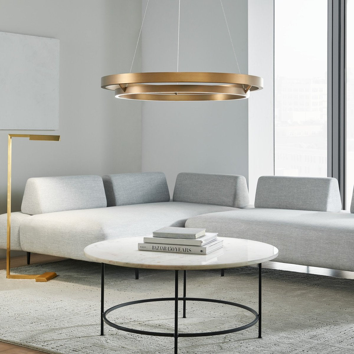 Grace Brass and Wood Chandelier 24" 30'' 36'' 48" 65''D-Momo Lighting