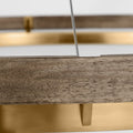 Grace Brass and Wood Chandelier 24