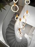 Halo Foyer & Staircase Ring Chandelier-Momo Lighting