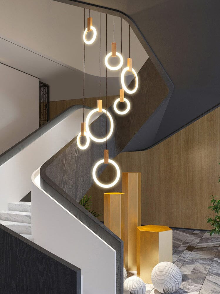 Halo Foyer & Staircase Ring Chandelier-Momo Lighting