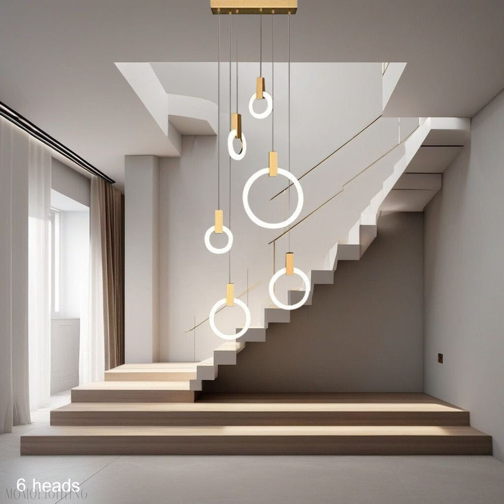Halo Foyer & Staircase Ring Chandelier-Momo Lighting