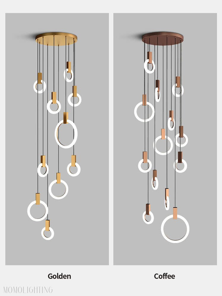 Halo Foyer & Staircase Ring Chandelier-Momo Lighting