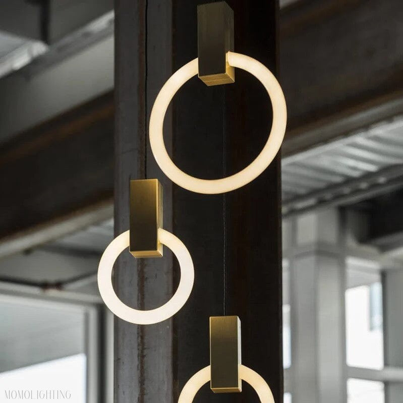 Halo Foyer & Staircase Ring Chandelier-Momo Lighting