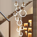 Halo Foyer & Staircase Ring Chandelier-Momo Lighting