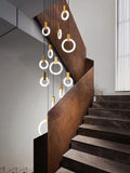 Halo Foyer & Staircase Ring Chandelier-Momo Lighting