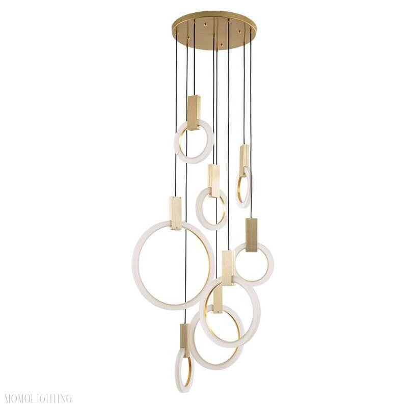 Halo Foyer & Staircase Ring Chandelier-Momo Lighting