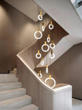 Halo Foyer & Staircase Ring Chandelier-Momo Lighting